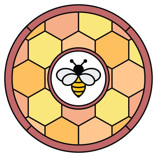 honey comb stained glass window film