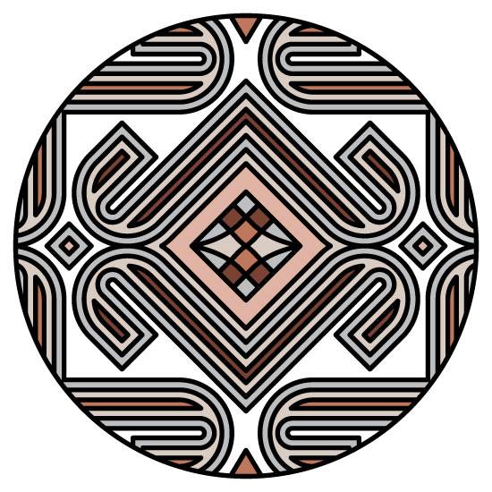 Circle stained glass modern window film