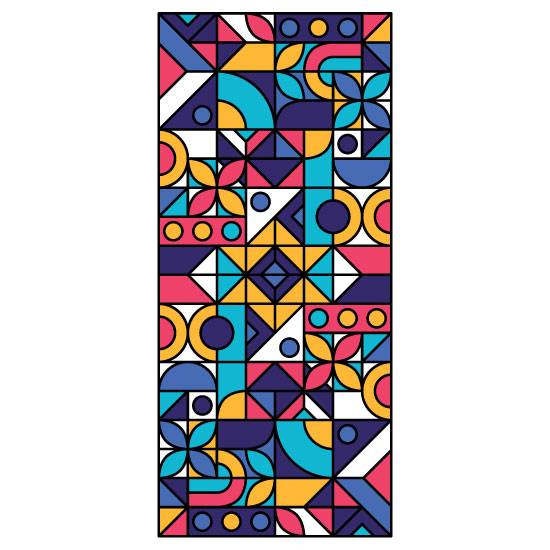 colourful stained glass window film