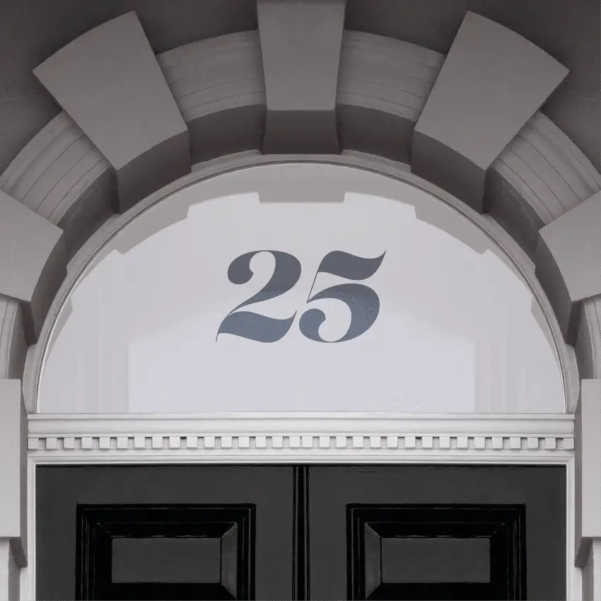 Focaccia Fanlight House Number