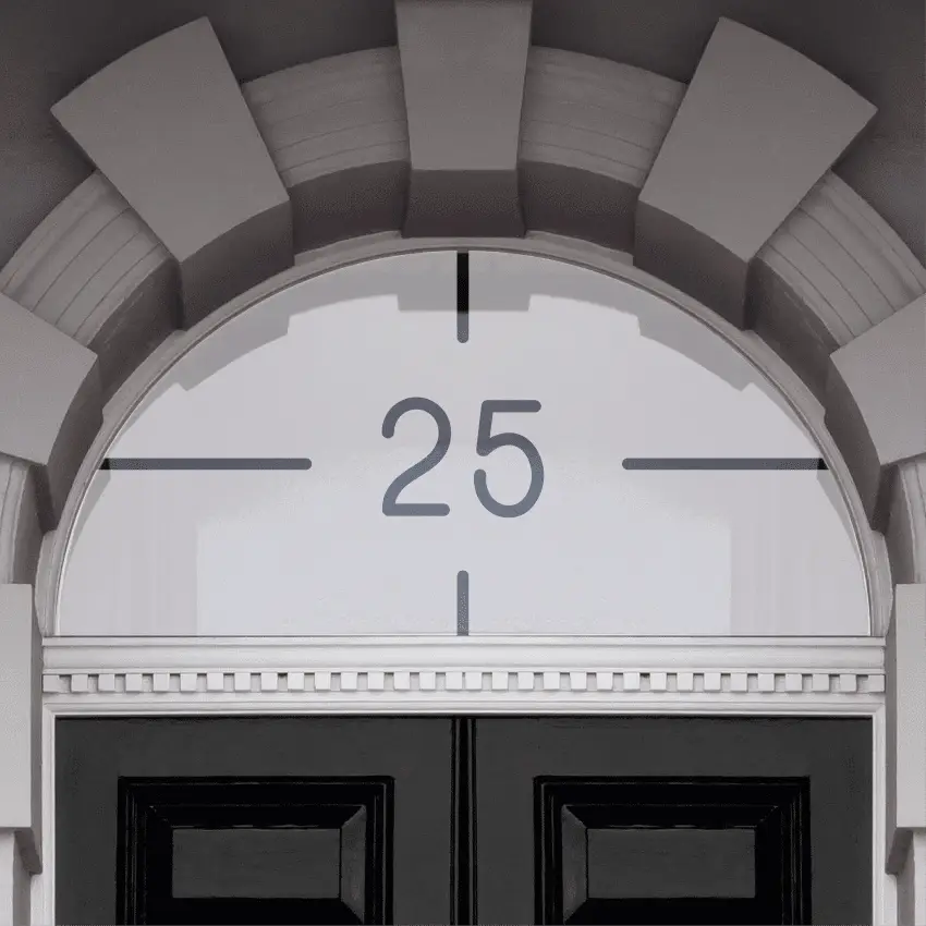 Toscano Fanlight House Number