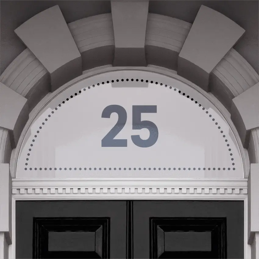 Ciriola Fanlight House Number