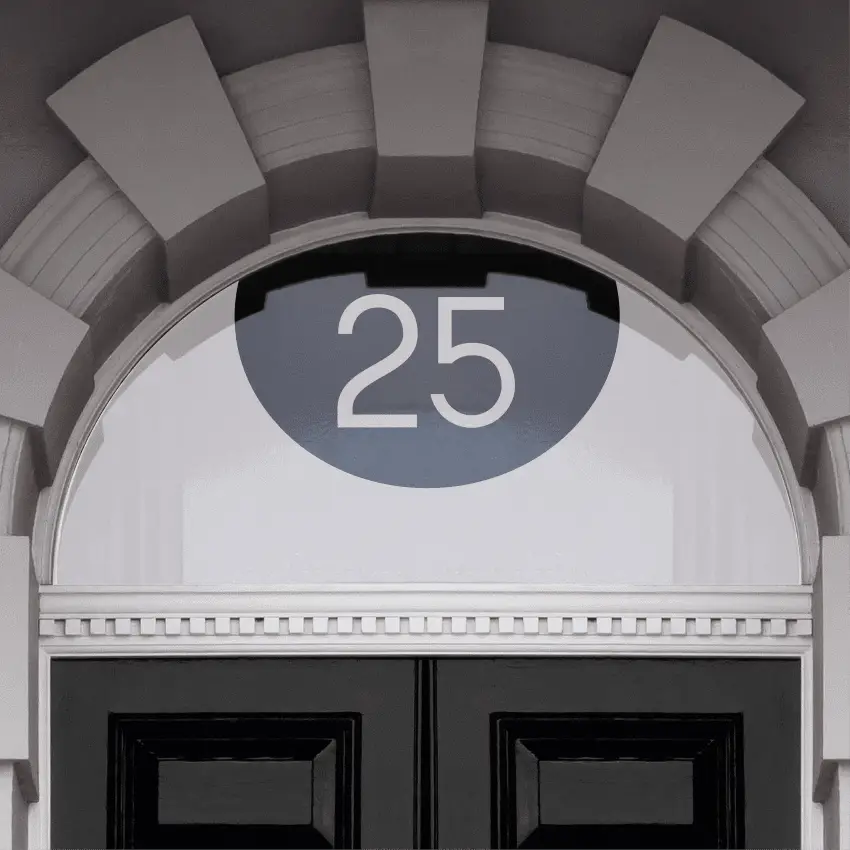 Ferrarese Fanlight House Number