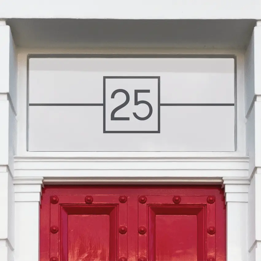 Gemelli Rectangular House Number