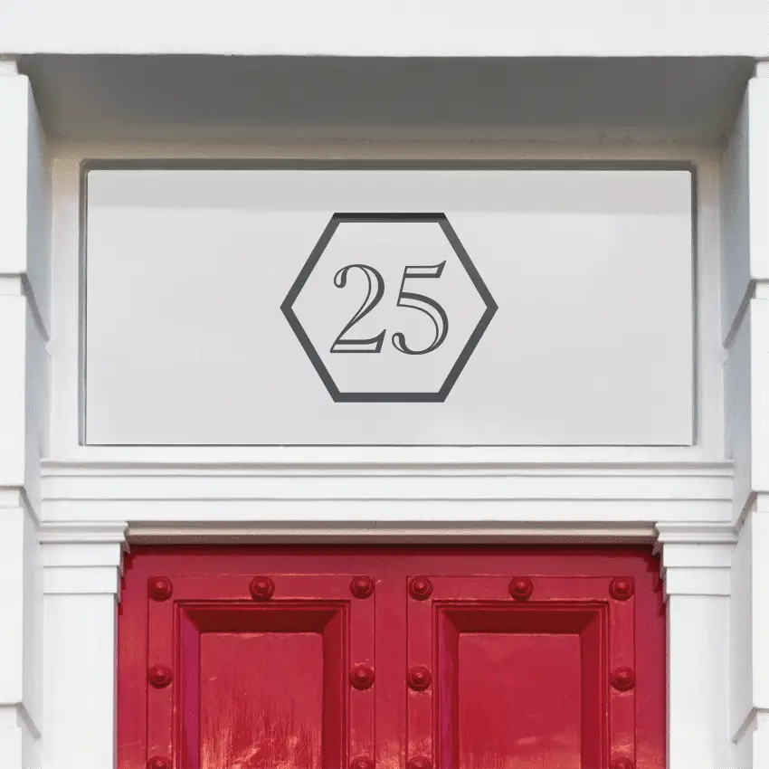 Campanelle Rectangular House Number