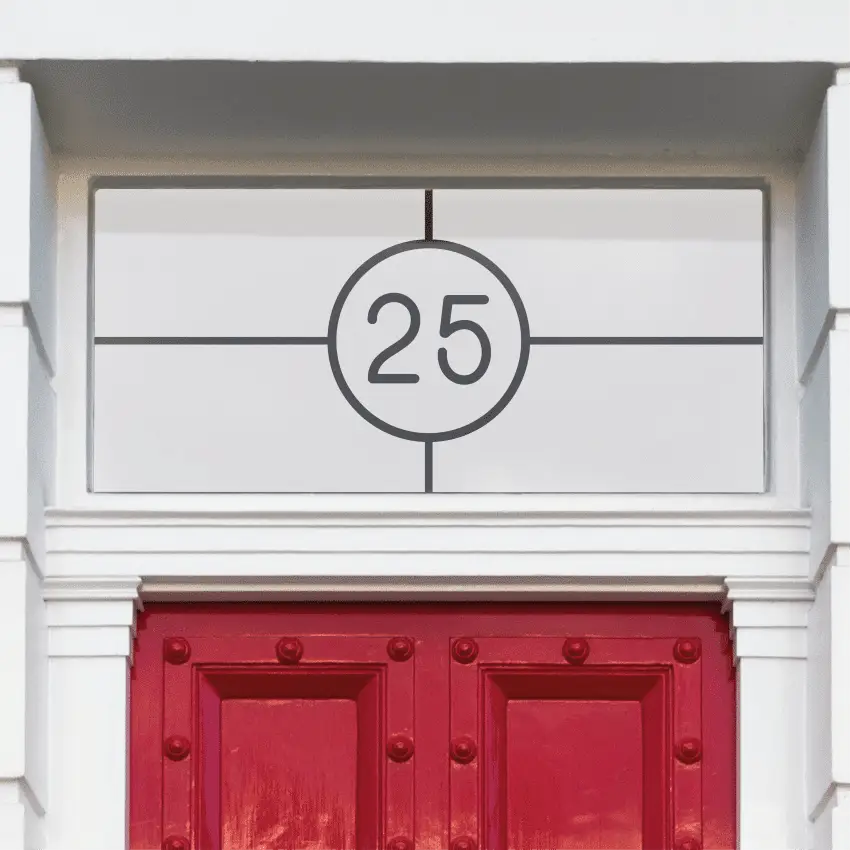 Linguini Rectangular House Number