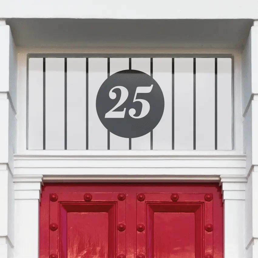 Penne Rectangular House Number