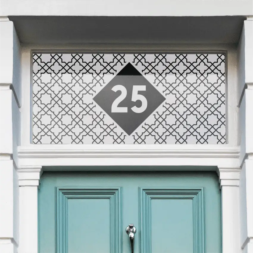 Carbonara Patterned House Number