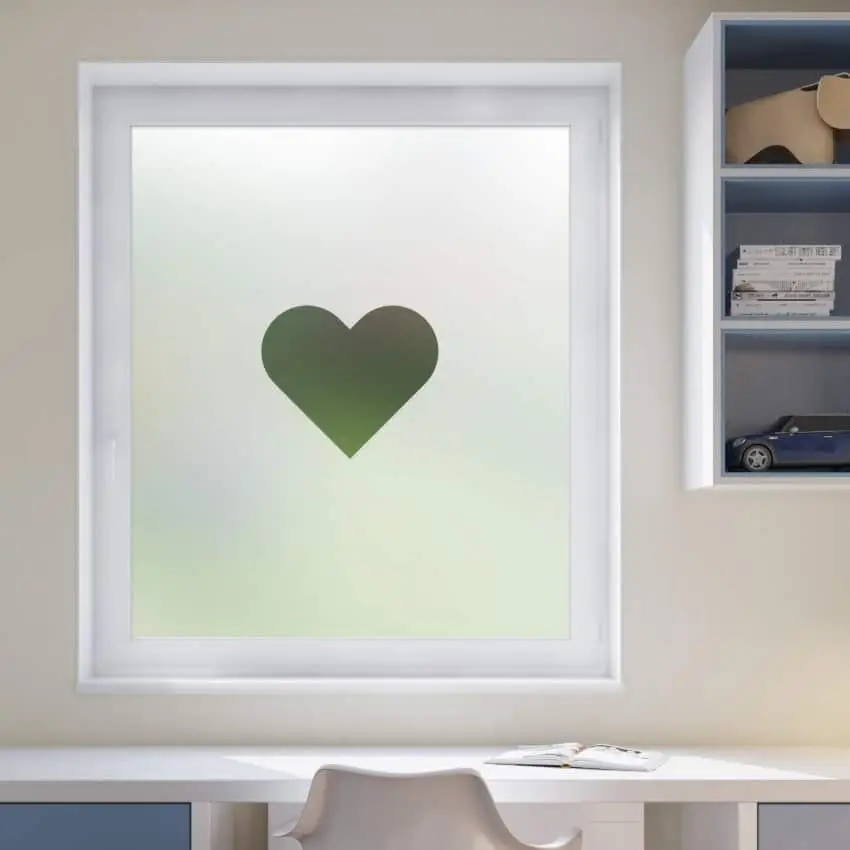 Heart Centrepiece Window Film