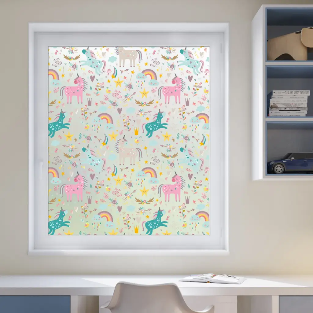 Unicorns Printed Window Film