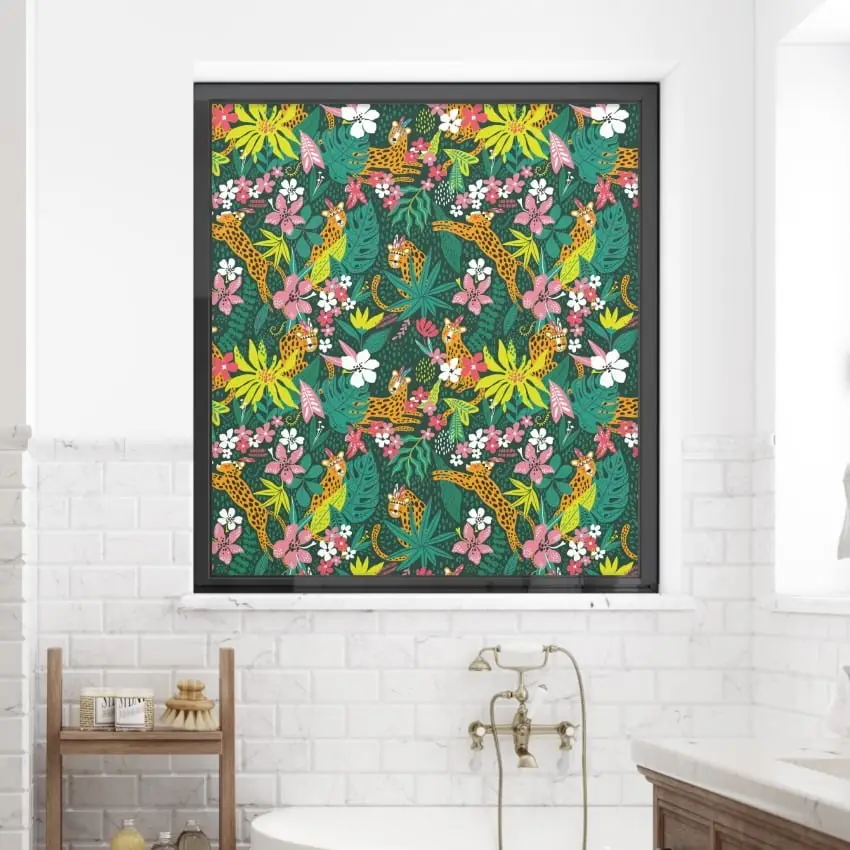 Jungle Cat Printed Window Film