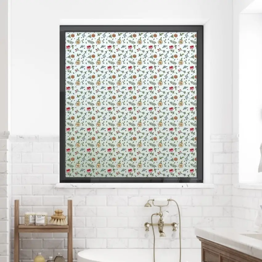 Flower Bed Printed Window Film