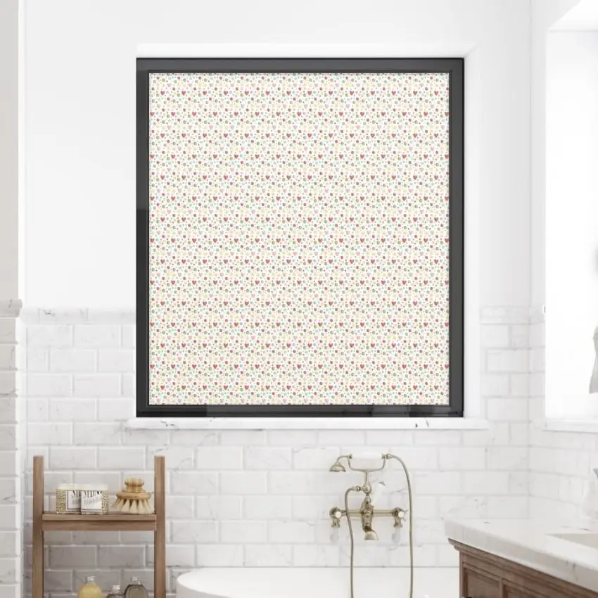 Love Hearts Printed Window Film