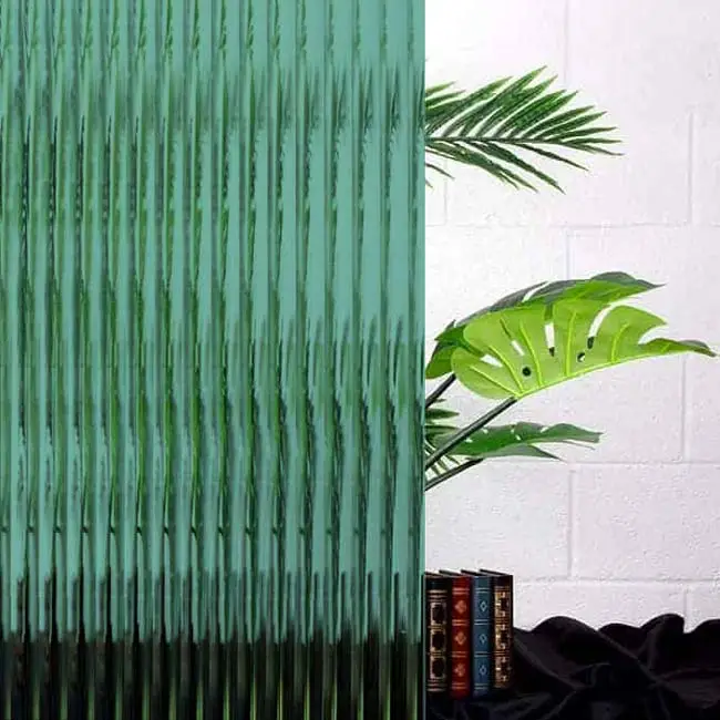 Dark Green 1/2" Reeded Glass Window Film