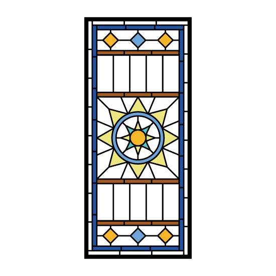 Dhani Stained Glass Window Film