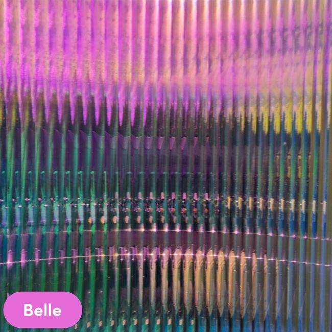 Dichroic reeded film with a pink hue