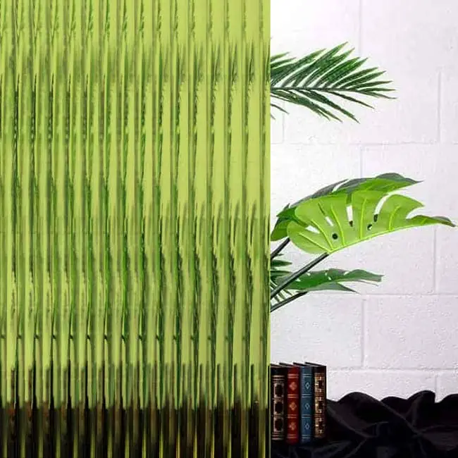 Lime Green 1/2" Reeded Glass Window Film