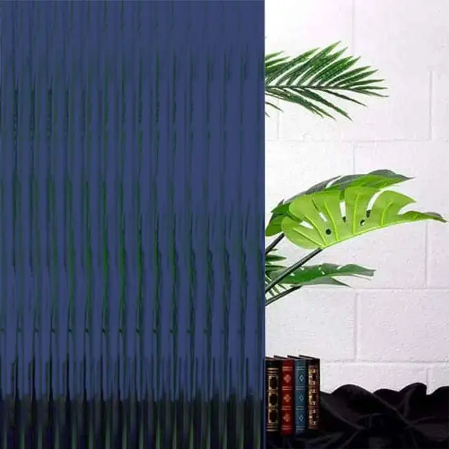 dark blue reeded glass window film, royal blue colour trend, royal blue reeded glass